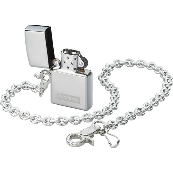 Supreme Chain Zippo - Silver (front)