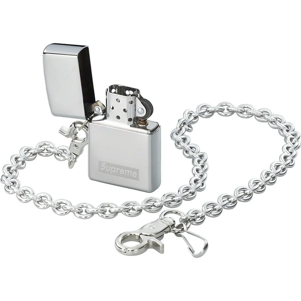 Supreme Chain Zippo - Silver (front)
