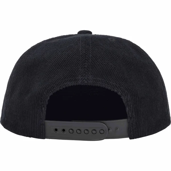Supreme Champagne Corduroy 5-Panel - Black (front)
