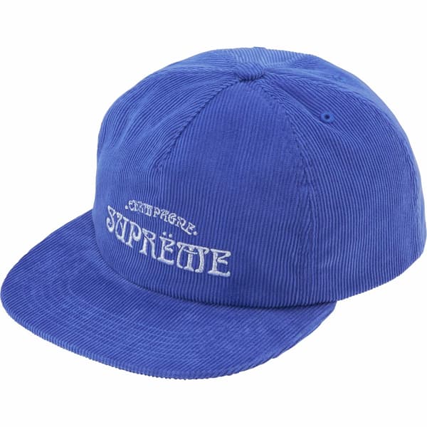 Supreme Champagne Corduroy 5-Panel - Blue (front)