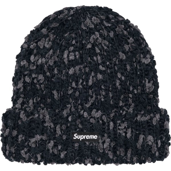 Supreme Chenille Beanie - Black (front)