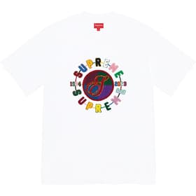Supreme Chenille Crest S/S Top White