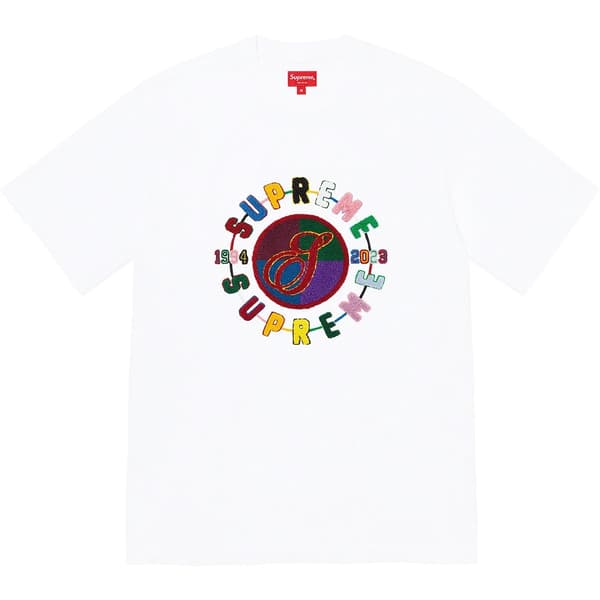 Supreme Chenille Crest S/S Top - White (front)