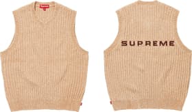 Supreme Chenille Sweater Vest Beige