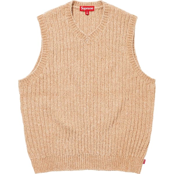 Supreme Chenille Sweater Vest - Beige (front)