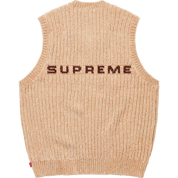 Supreme Chenille Sweater Vest - Beige (front)
