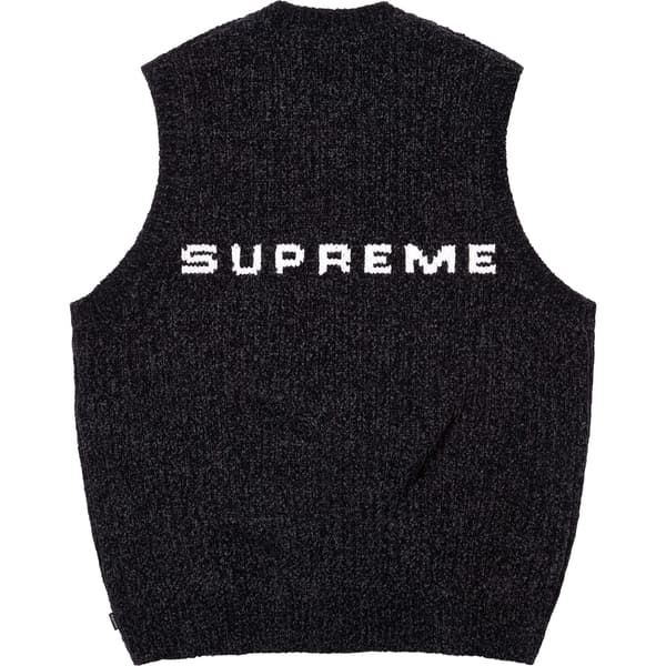Supreme Chenille Sweater Vest - Black (front)