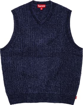 Supreme Chenille Sweater Vest Navy