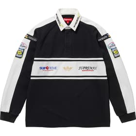 Supreme Chest Stripe Rugby Black