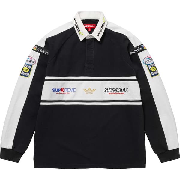 Supreme Chest Stripe Rugby - Black (front)