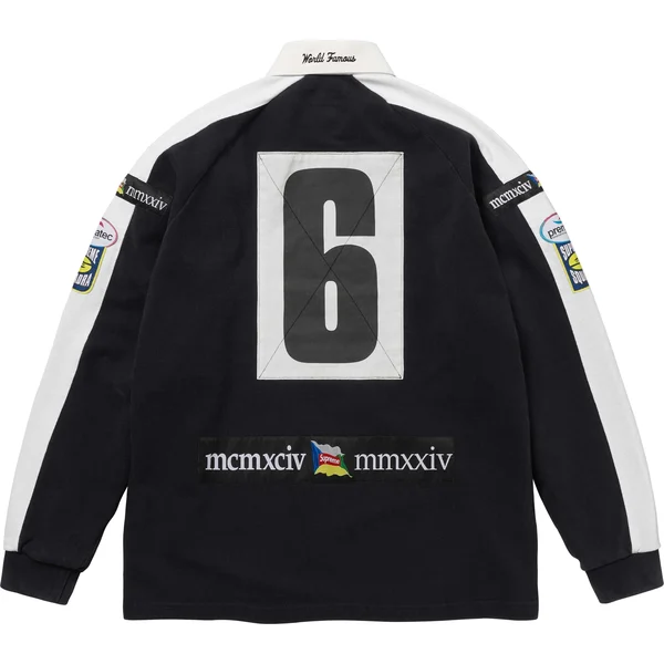 Supreme Chest Stripe Rugby - Black (front)