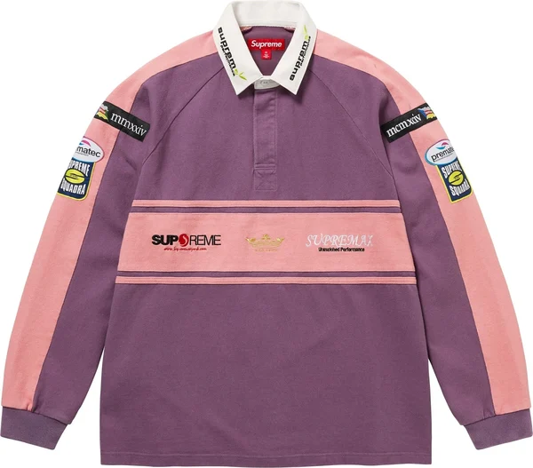 Supreme Chest Stripe Rugby - Purple (front)
