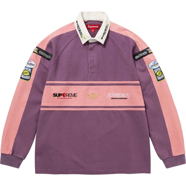 Supreme Chest Stripe Rugby - Purple (front)