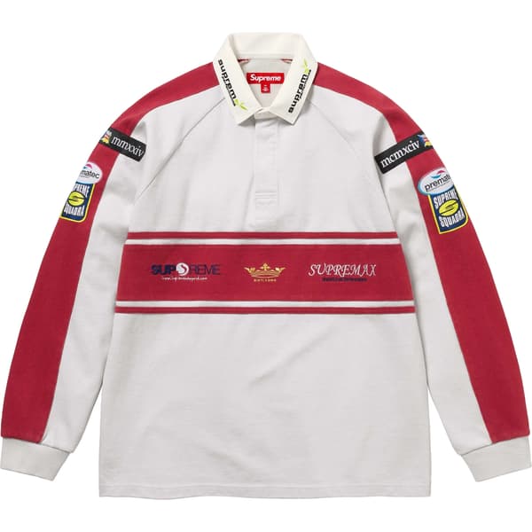 Supreme Chest Stripe Rugby - Stone (front)