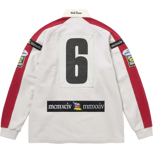 Supreme Chest Stripe Rugby - Stone (front)