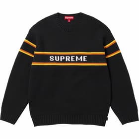 Supreme Chest Stripe Sweater Black