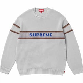 Supreme Chest Stripe Sweater Stone