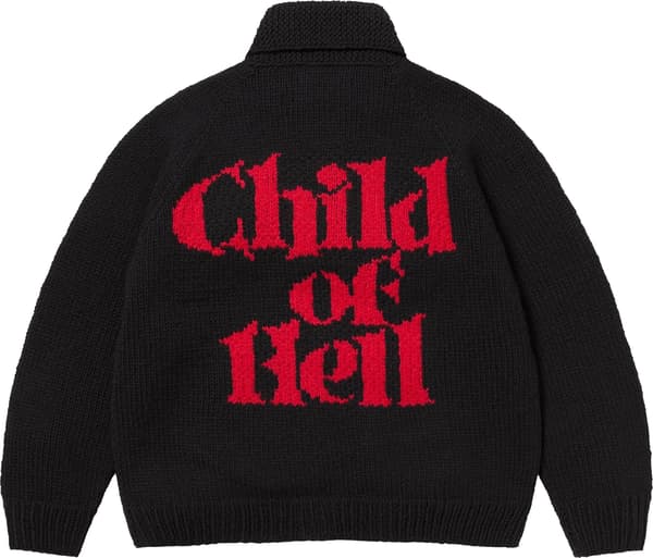 Supreme Child Of Hell Cowichan Sweater - Black (front)