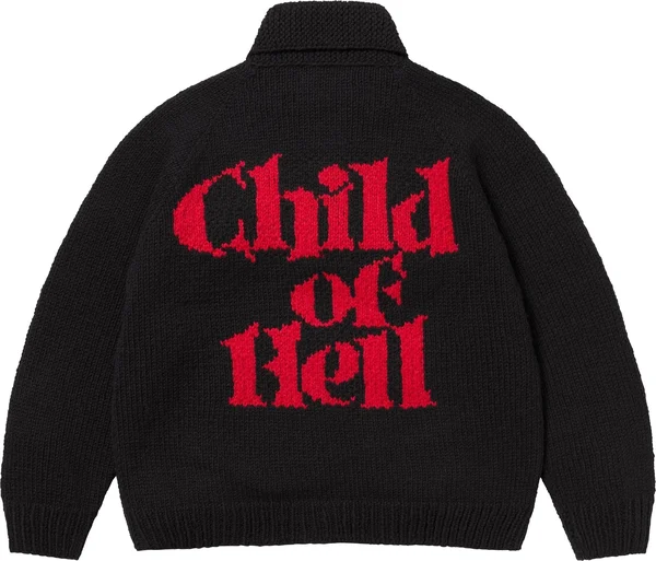 Supreme Child Of Hell Cowichan Sweater - Black (front)