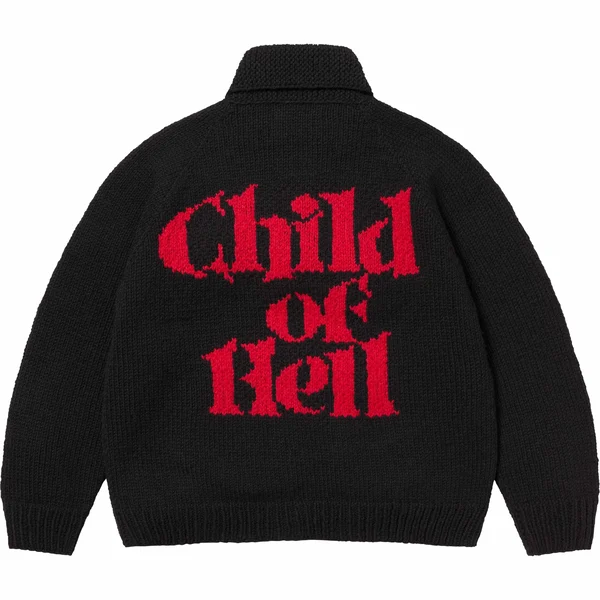 Supreme Child Of Hell Cowichan Sweater - Black (front)