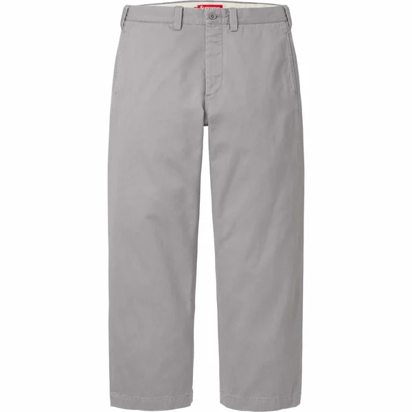 Supreme Chino Pant - Grey (front)