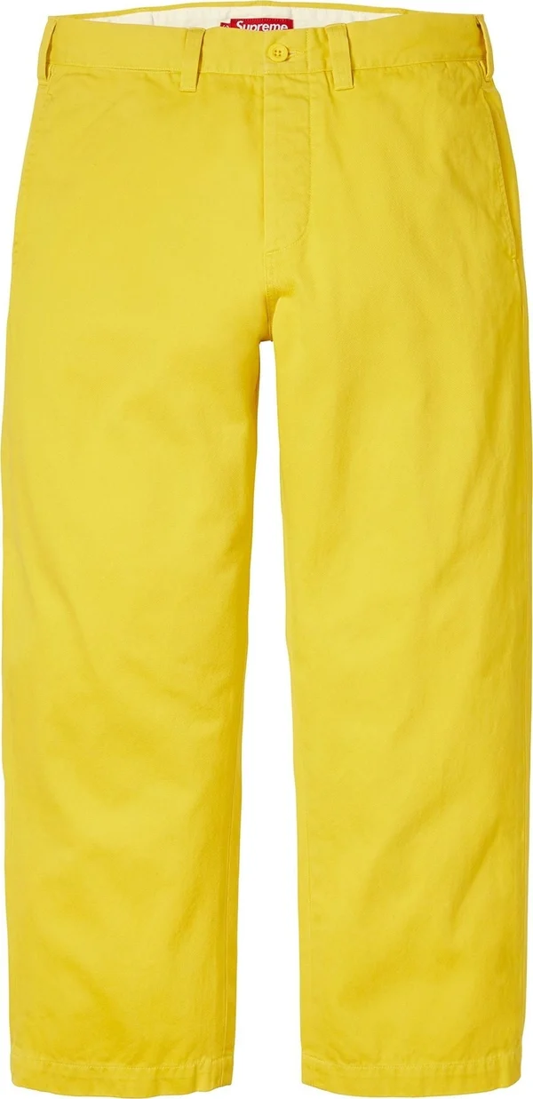 Supreme Chino Pant - Lime Yellow (front)