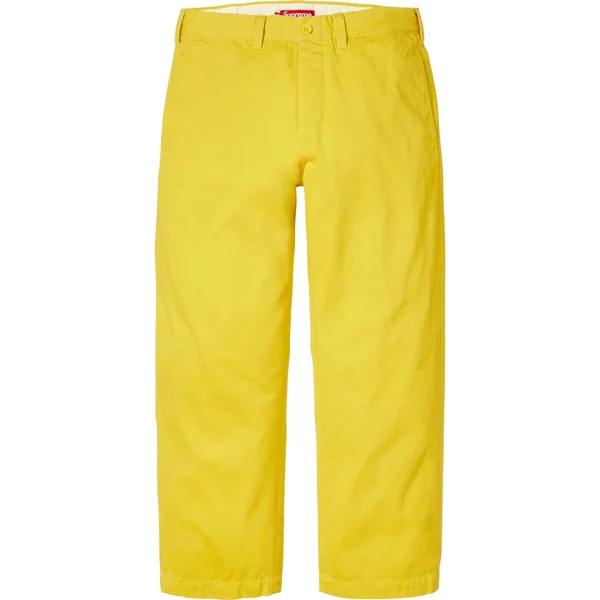 Supreme Chino Pant - Lime Yellow (front)