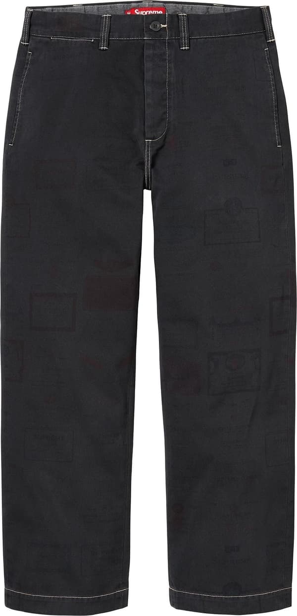 Supreme Chino Pant - Overdyed Labels (front)