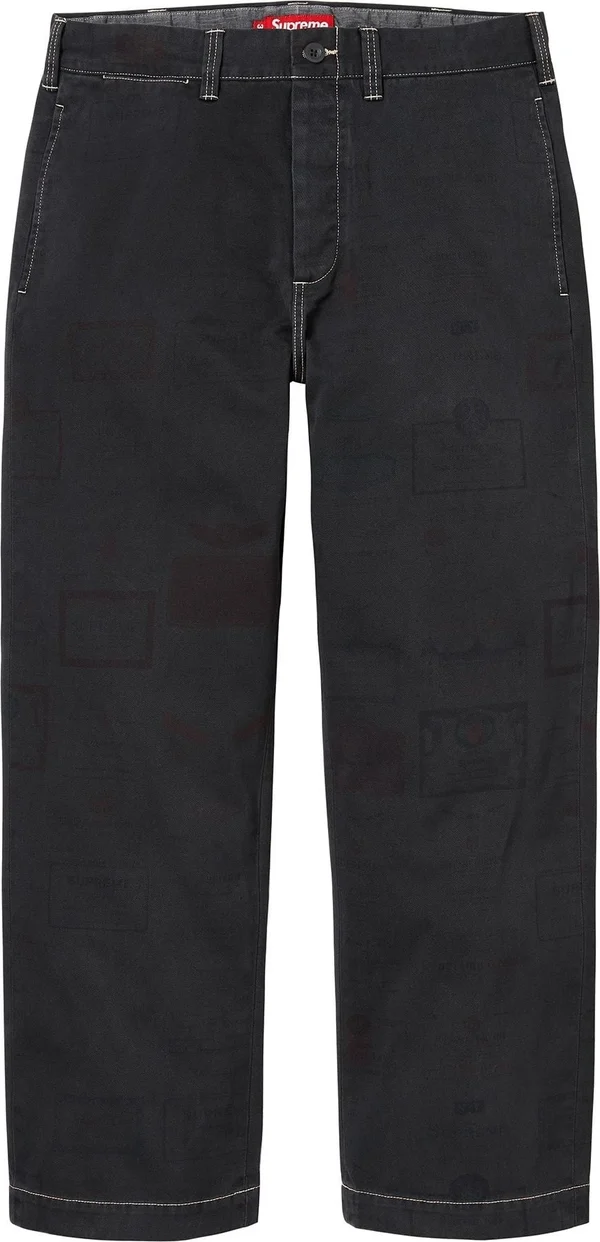Supreme Chino Pant - Overdyed Labels (front)