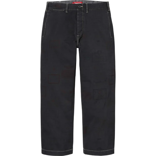 Supreme Chino Pant - Overdyed Labels (front)