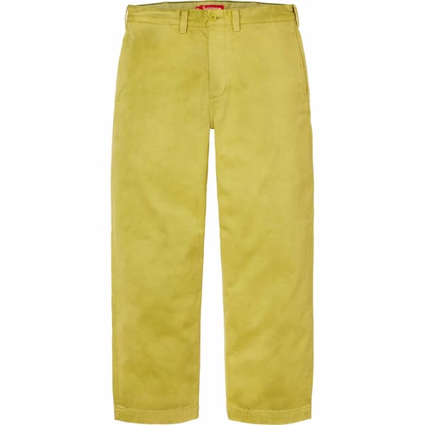 Supreme Chino Pant - Washed Green (front)