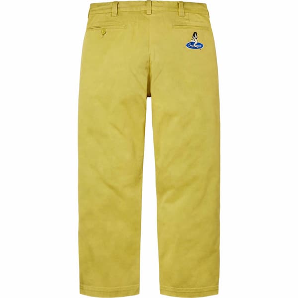 Supreme Chino Pant - Washed Green (front)
