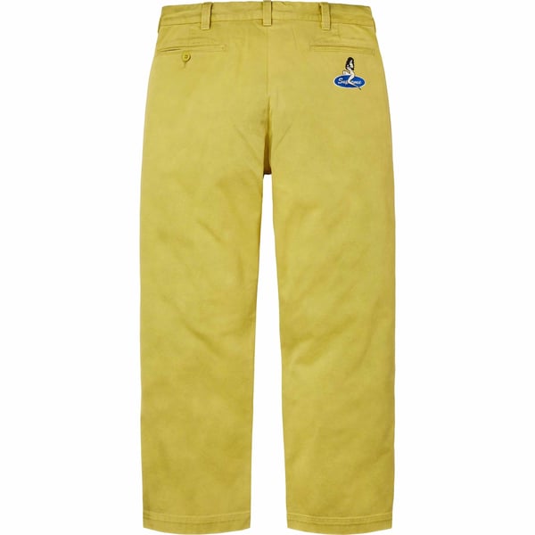 Supreme Chino Pant - Washed Green (front)