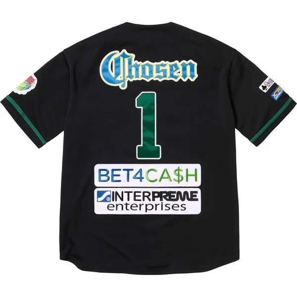 Supreme Chosen One Baseball Jersey - Black (front)