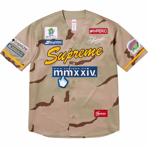 Supreme Chosen One Baseball Jersey - Desert Camo (front)