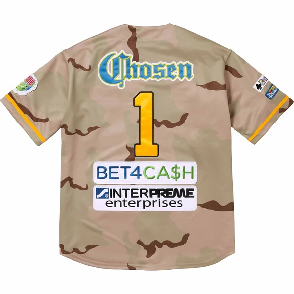 Supreme Chosen One Baseball Jersey - Desert Camo (front)