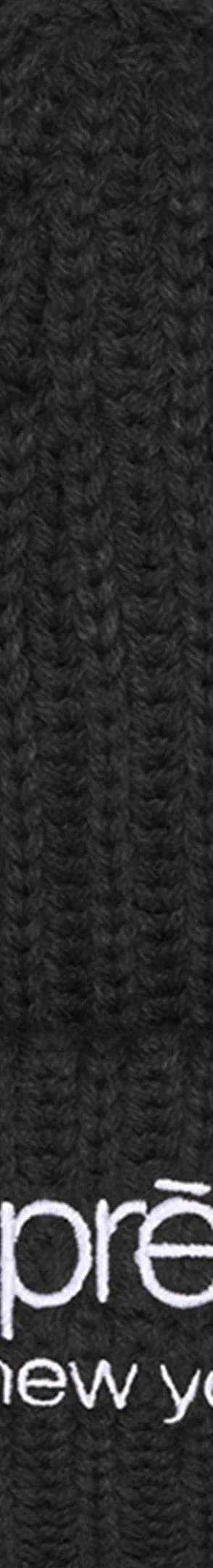 Supreme Chunky Rib Classic Logo Beanie - Black (front)