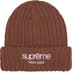 Supreme Chunky Rib Classic Logo Beanie - Brown (front)