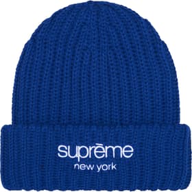 Supreme Chunky Rib Classic Logo Beanie Royal