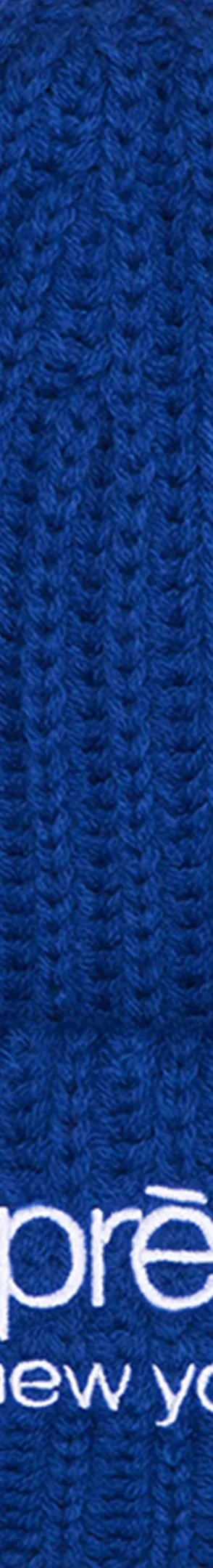 Supreme Chunky Rib Classic Logo Beanie - Royal (front)
