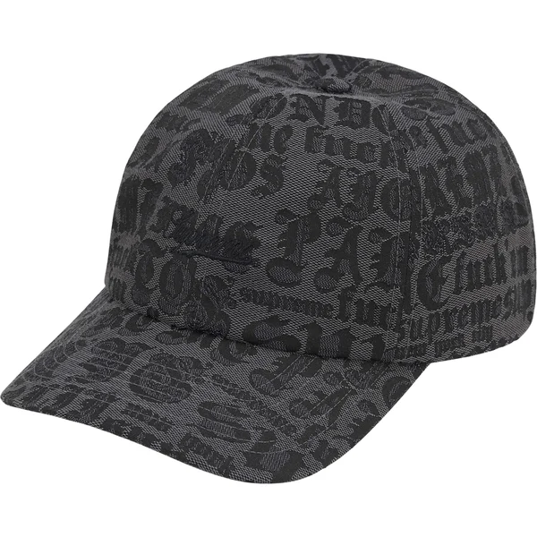 Supreme Cities Jacquard 6-Panel - Black (front)