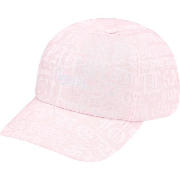 Supreme Cities Jacquard 6-Panel - Light Pink (front)