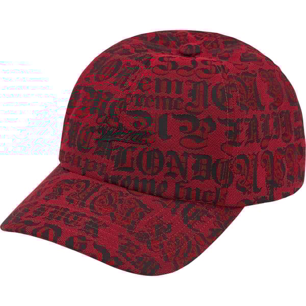 Supreme Cities Jacquard 6-Panel - Red (front)