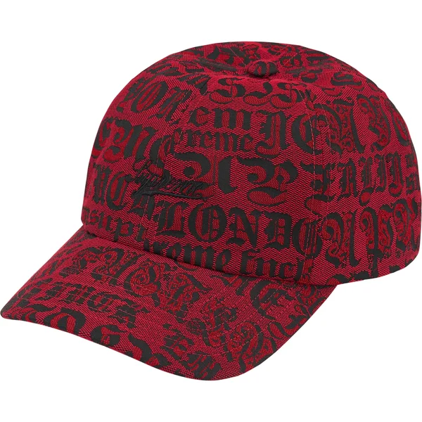 Supreme Cities Jacquard 6-Panel - Red (front)