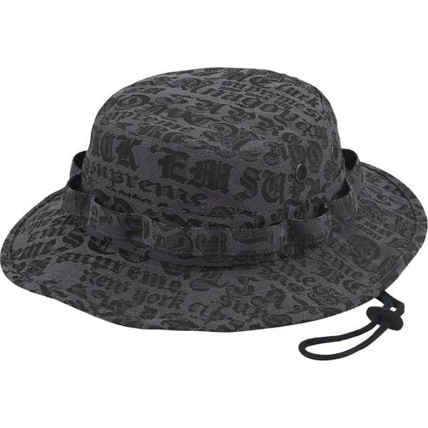 Supreme Cities Jacquard Boonie - Black (front)