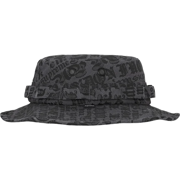 Supreme Cities Jacquard Boonie - Black (front)