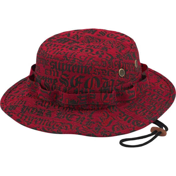 Supreme Cities Jacquard Boonie - Red (front)