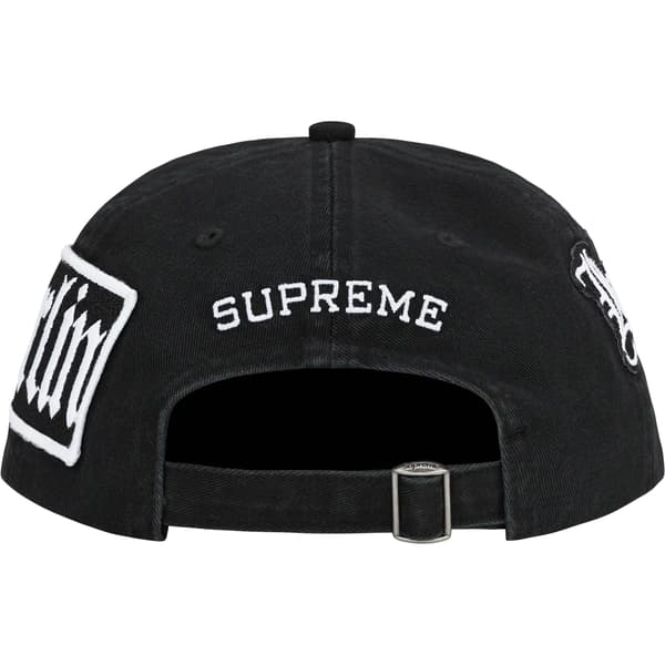 Supreme City Patches 6-Panel - Black (front)