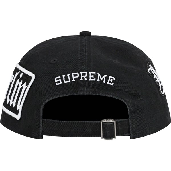 Supreme City Patches 6-Panel - Black (front)