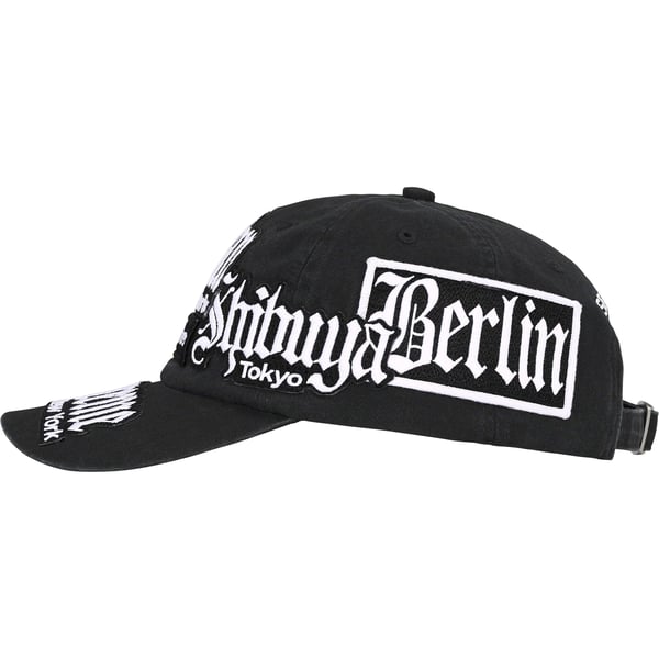 Supreme City Patches 6-Panel - Black (front)